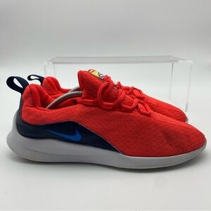 Nike Viale Boy Size 6 Y Shoes Red Mesh Running Athletic Sneakers Training Low